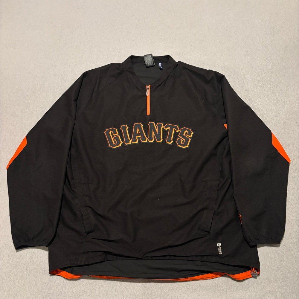 Majestic Black and Orange San Francisco Giants Windbreaker XXL